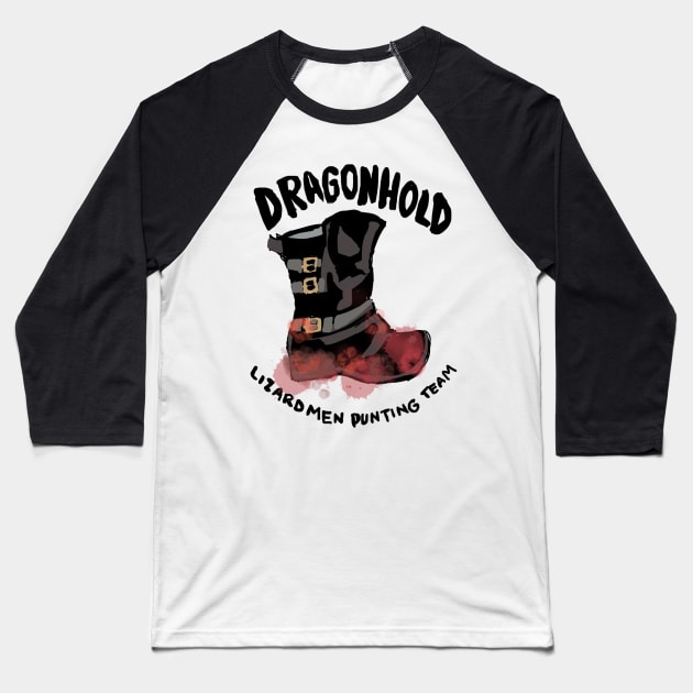 Dragonhold Lizardmen Punting Team Baseball T-Shirt by JJMonty-Art